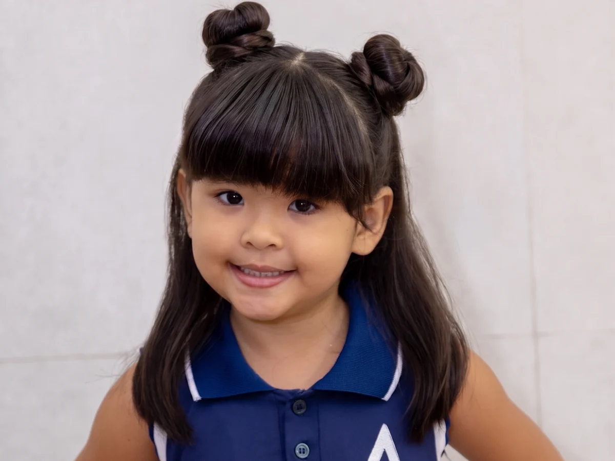 Estudante da Educação Infantil do Colégio Aprendiz